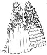 noble baroque fashion dresses draft