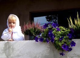 child on the balcony