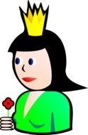 graphic princess with a flower