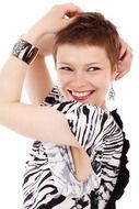 attractive smiling caucasian woman portrait