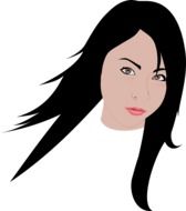 asian woman face in the dark