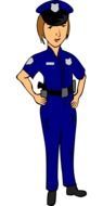 graphic image of a female police officer