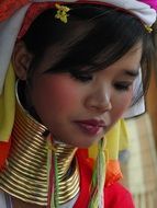 woman in costume and jewelry in Thailand