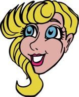 smiling nice woman drawing
