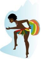 african girl dancing drawing