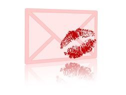 card celebration with lips print