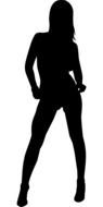 attractive woman silhouette