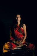 portrait of woman in spiritual meditation