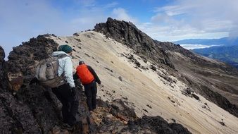 climbing on Ecuador Guagua Pichincha America