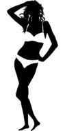 bikini model drawing