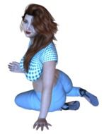 sexy woman in 3d model