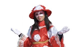 Woman dressed up in carnival costume