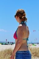 girl in bikini on the beach
