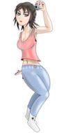 woman girl fashion elegant young drawing
