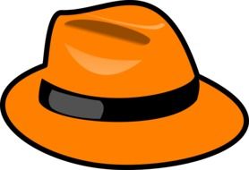 orange hat drawing