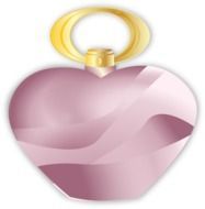 painted purple perfume bottle