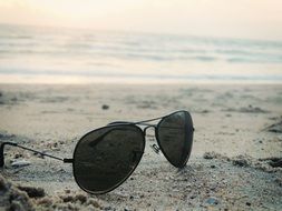 fashion sunglasses on the beach