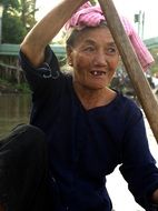 elderly toothless woman