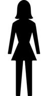black white drawing woman girl silhouette