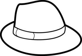 fedora hat drawing