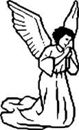 clipart of the painted praying angel