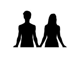 pair silhouette drawing
