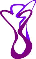 Abstract dancer silhouette