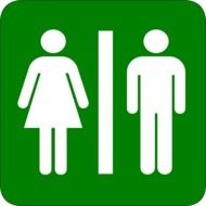 sign of female and male toilet