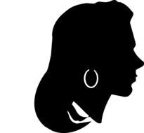 face female girl glyph head