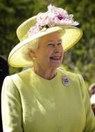 portrait of smiling queen elizabeth ii