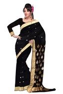 Beauty of Indian girl in black sari