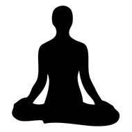 meditating as a black drawing
