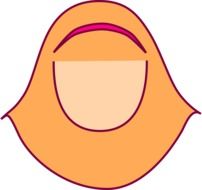 graphic image of a muslim woman's silhouette