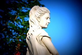profile of the statue of the Roman goddess