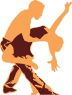 silhouette of a dancing couple as an illustration