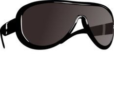 drawn black sunglasses