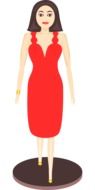 Picture of woman model in dress