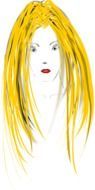 girl blonde drawing