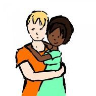 drawing of interracial people
