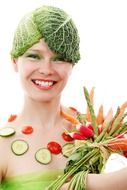 artistic beauty concept of vegetable diet