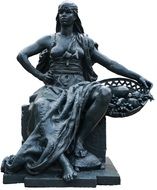 statue of a woman with basket