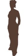 girl posing silhouette drawing