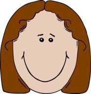 Picture of brunette lady head