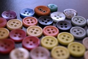 Colorful buttons fashion sew