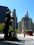 statues in chicago park