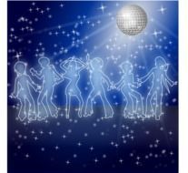 disco ball and dancers drawing