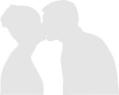 gray silhouette of a kissing couple