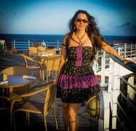 portrait of woman on a ship