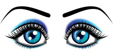 Blue eyes of the woman clipart