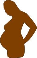 drawing silhouette of a pregnant